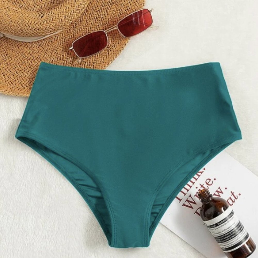 NEW Teal High Waist Bikini Bottoms